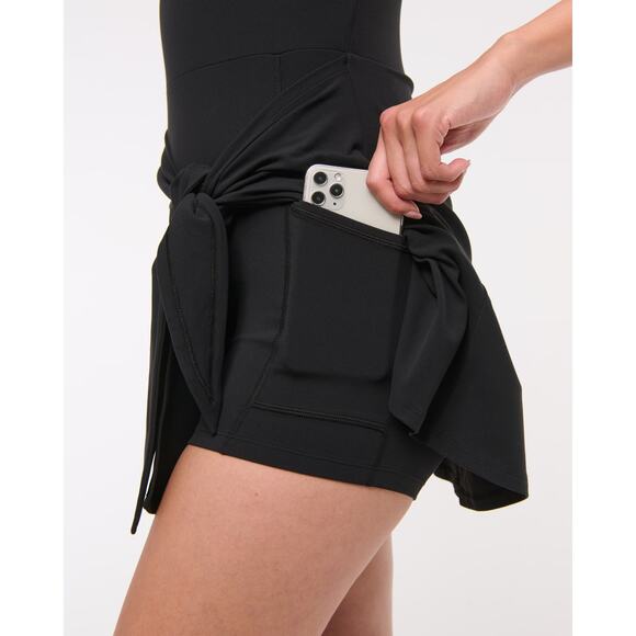 ABERCROMBIE & FITCH YPB TIE GAME DRESS BLACK - Picture 5 of 8